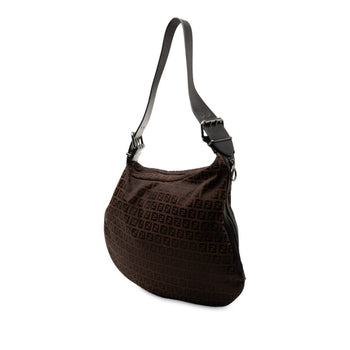 Fendi Zucchino One-Shoulder Bag In Brown