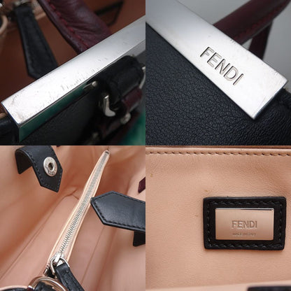 Fendi Petit Toujour 8Bh253 Handbag Monster Leather Black 352157
