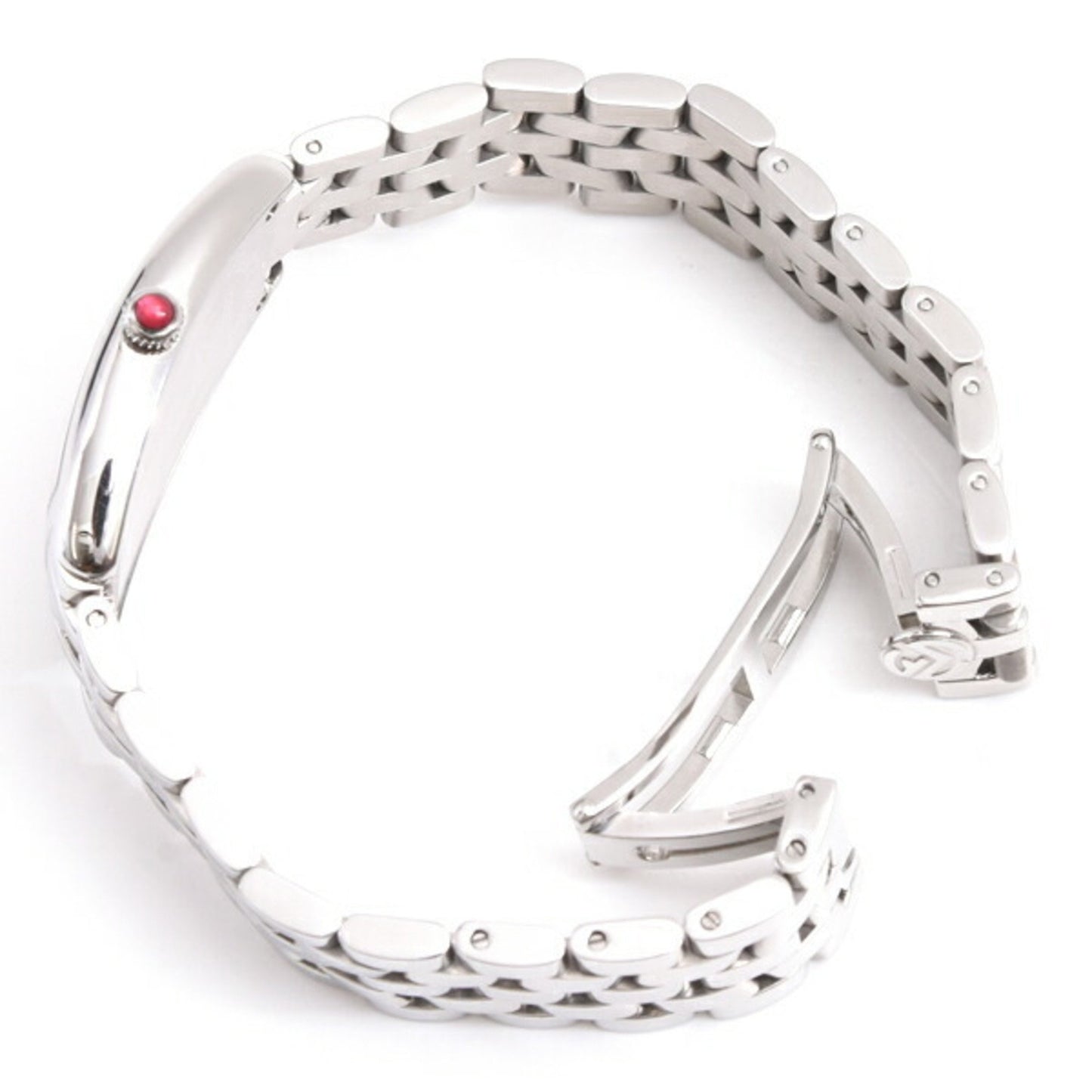 Franck Muller Women'S Tonneau Curvex Battery-Operated Watch With Pink Guilloche Design