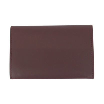 Cartier Must Line Wine Red Bordeaux Gold Hardware Leather Card Case/Business Holder
