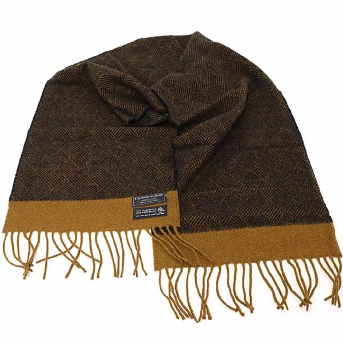 Christian Dior Monsieur Lambswool Scarf In Black