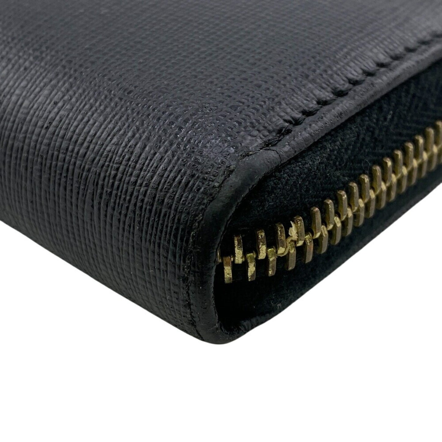 Fendi 8M0299 Round Long Wallet Black