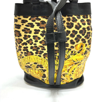 Versace Vintage Shoulder Shoulder Bag Yellow Black