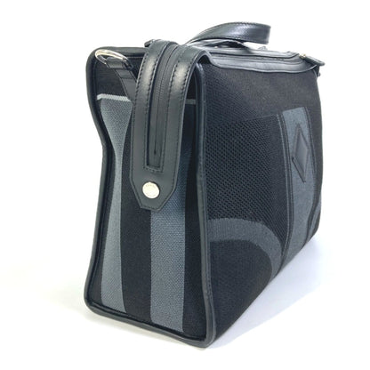 Fendi 7Va400 Logo Bag Hand Bag Business Bag Black /Gray