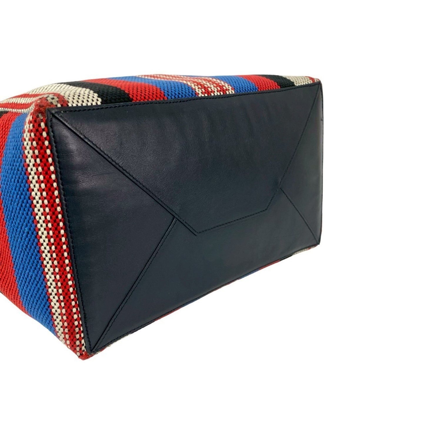 Celine Cabas Phantom Canvas And Leather Tote Bag