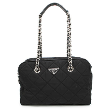 Prada Chain Shoulder Bag In Quilted Nylon