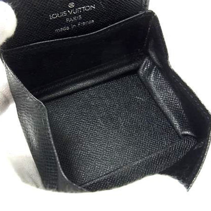 Louis Vuitton Louis Vuitton Taiga Porte Monnaie Boite Wallet/Coin Case M30382 Ardoise Leather