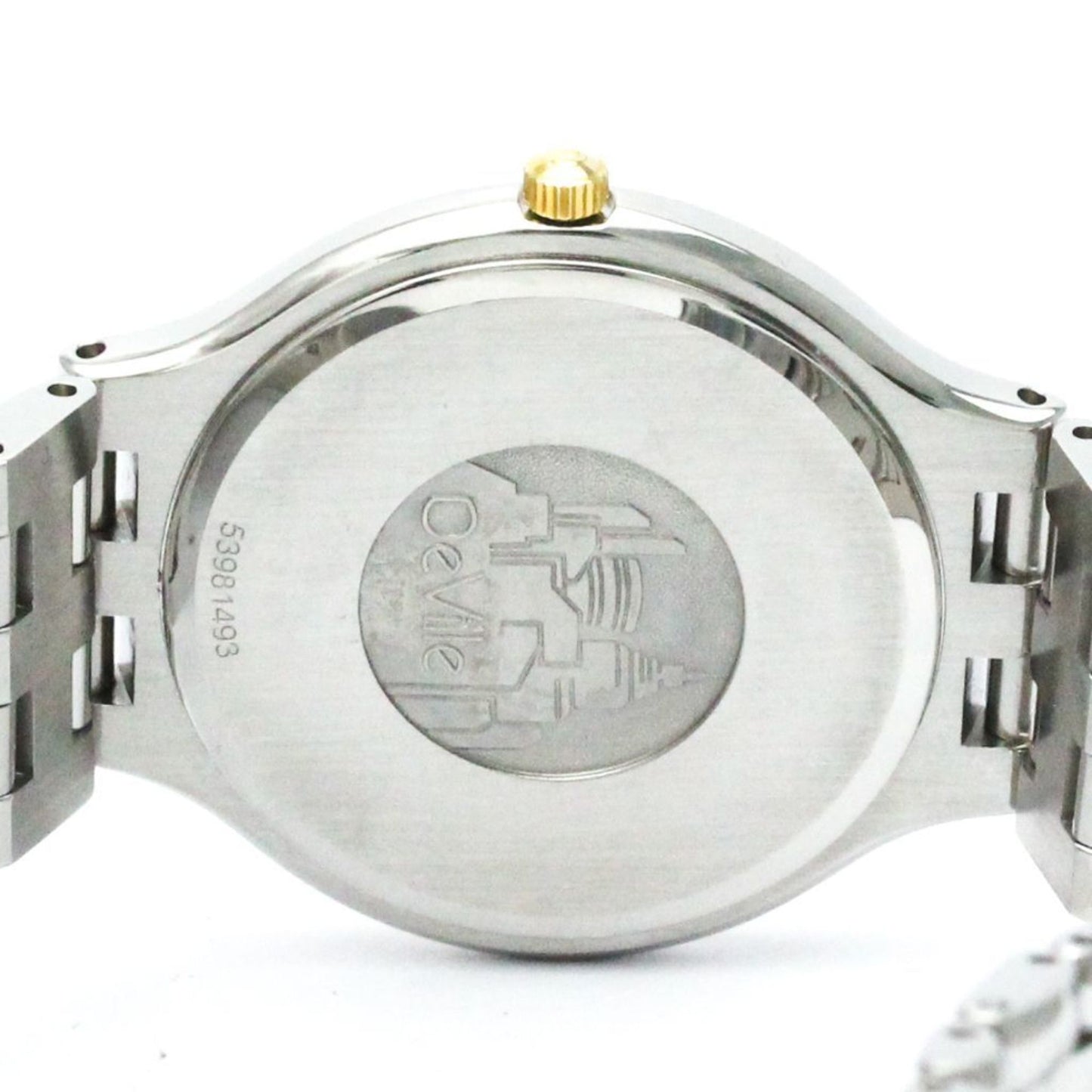 Polished Omega De Ville K18 Gold Steel Quartz
