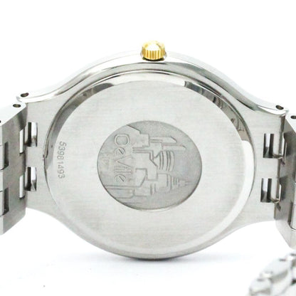 Polished Omega De Ville K18 Gold Steel Quartz