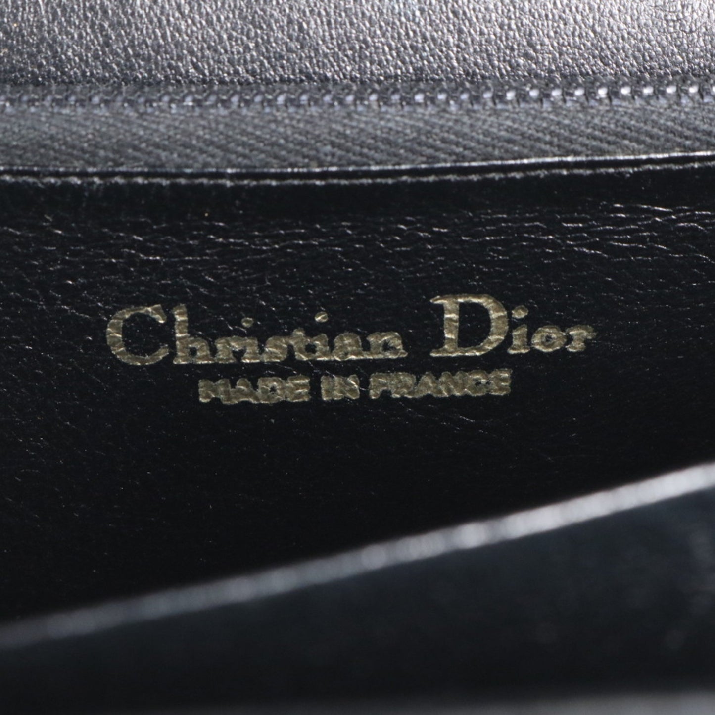 Christian Dior Leather Tote Handbag Black