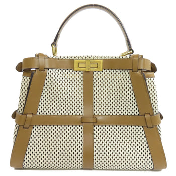 Fendi Peekaboo Punching Handbag Calf Leather