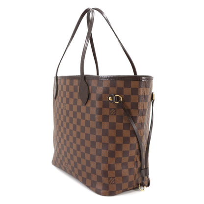 Louis Vuitton Damier Neverfull Mm Ebene Cerise N41358 Brown Gold Hardware