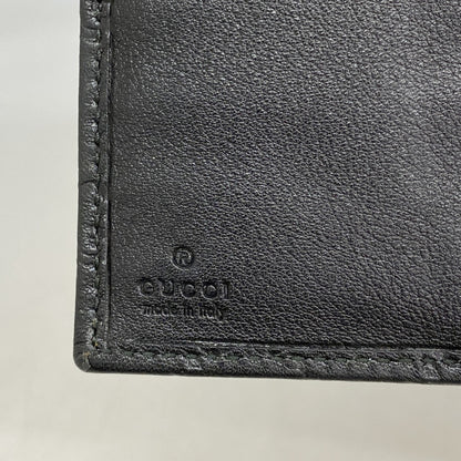 Gucci Guccissima Notebook Cover 115240 Leather Black Champagne