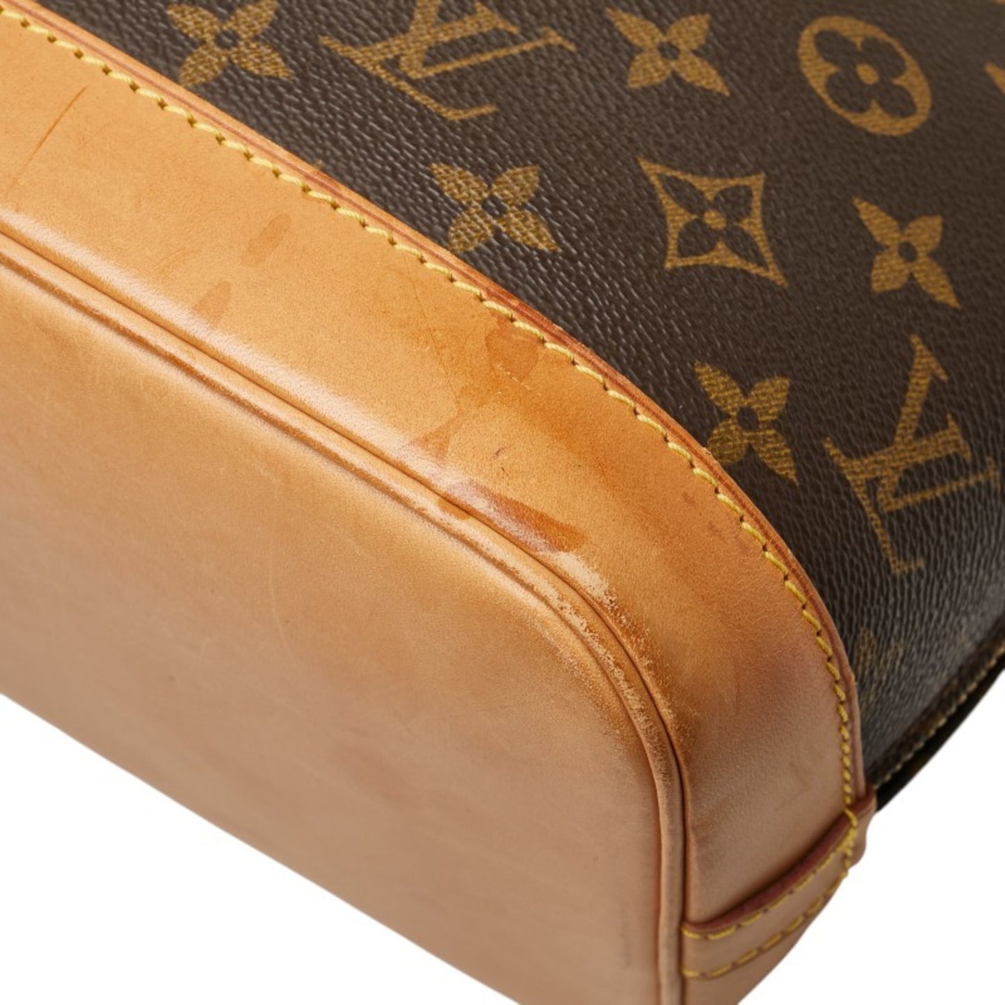 Louis Vuitton Monogram Alma Pm Handbag M51130 Brown Leather