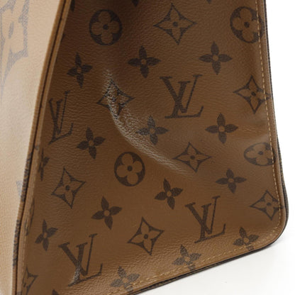 Louis Vuitton On The Go Gm Shoulder Bag Coated Canvas Leather Monogram Giant