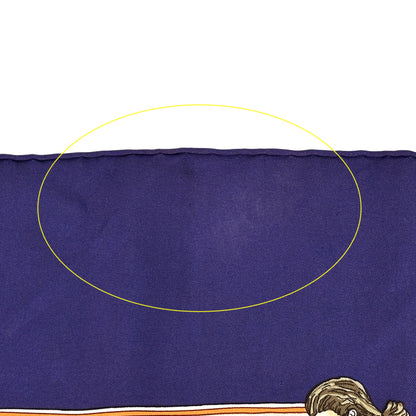 Herms Hermes Scarf/Muffler Carr 90 "Au Fil De La Soie" (As The Silk Thread Moves)