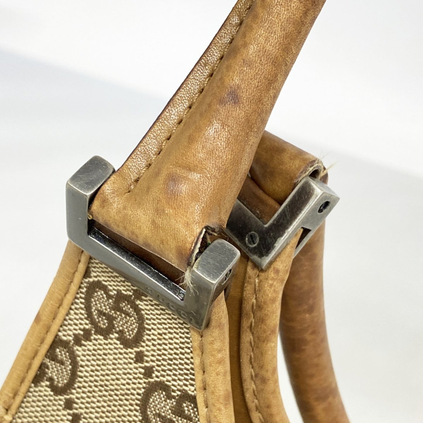 Gucci Gg Canvas Jackie Handbag 01719 Brown