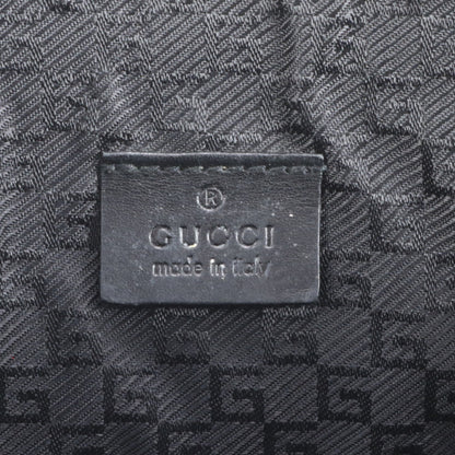 Gucci 131205 Leather 2-Way Briefcase/Tote Bag In Black