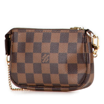 Louis Vuitton Damier Mini Pochette Accessoires T&B Pouch Handbag N58011 Brown