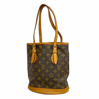 Louis Vuitton Monogram Bucket Pm Tote Bag M42238 Brown