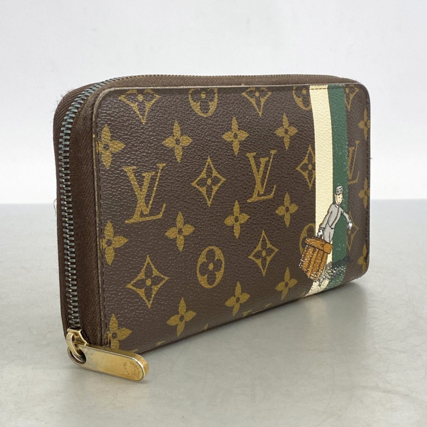 Louis Vuitton Monogram Gloom Zippy Organizer Long Wallet M60035 Brown Vert