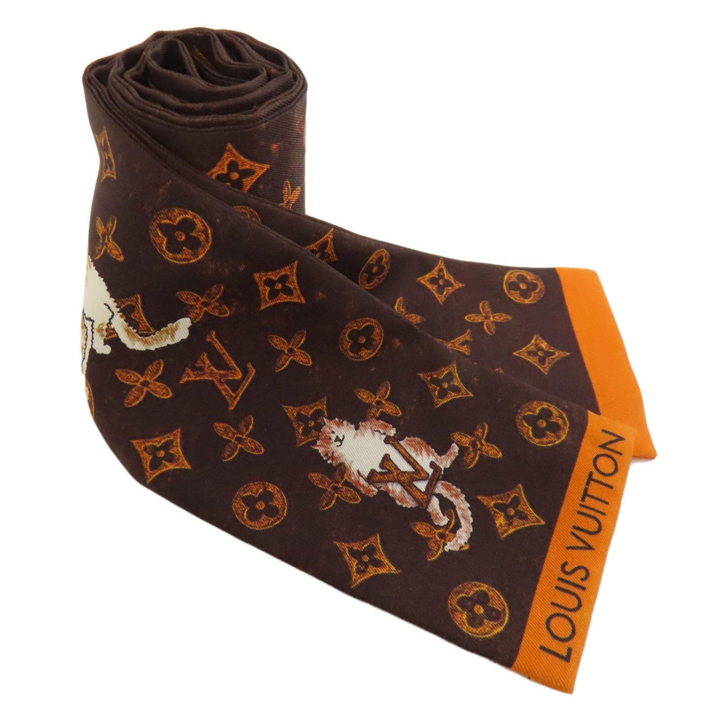 Louis Vuitton Mp2268 Bandeau Catgram Scarf/Muffler Silk