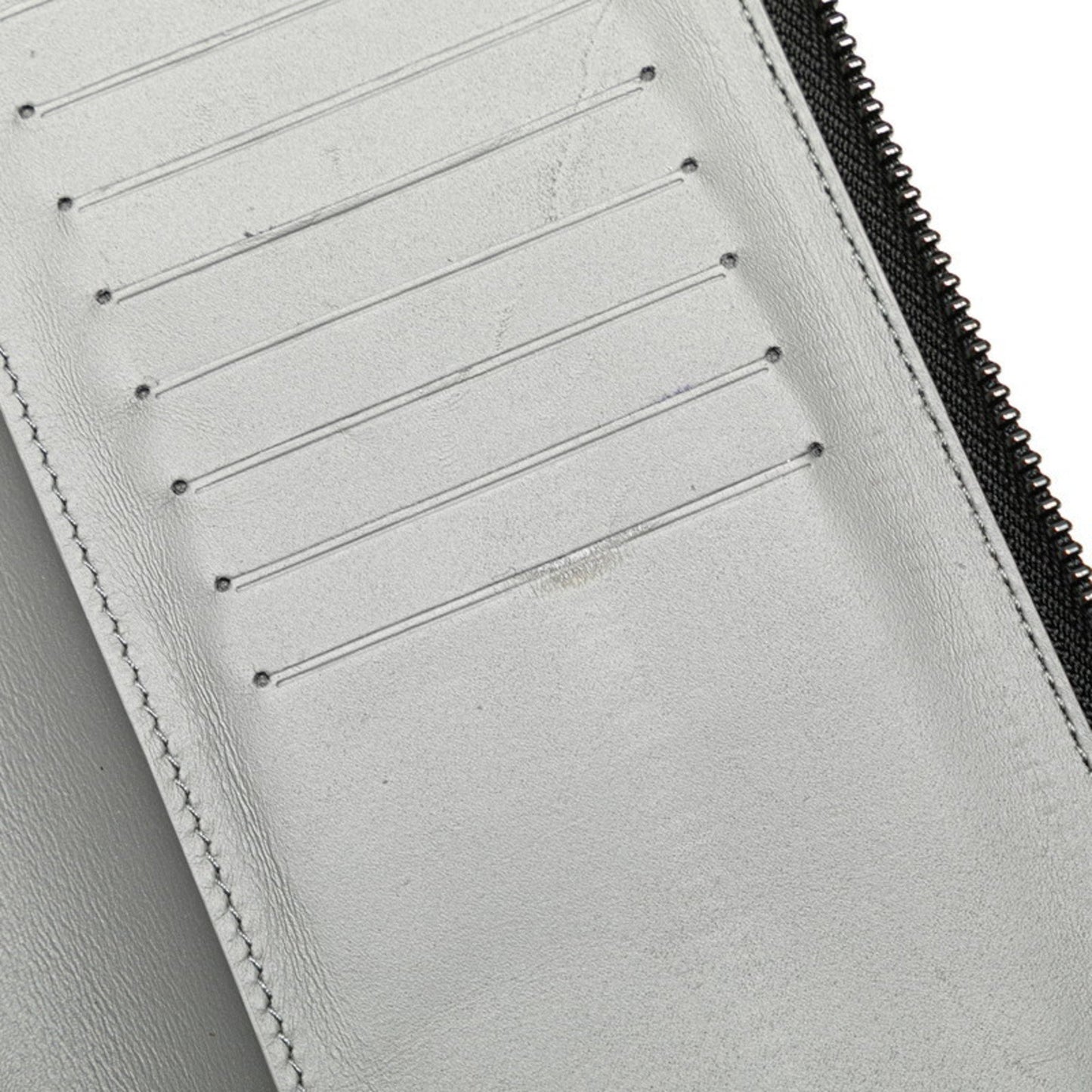 Louis Vuitton Monogram Shadow Zippy Wallet Vertical Long M81384 Grey Leather