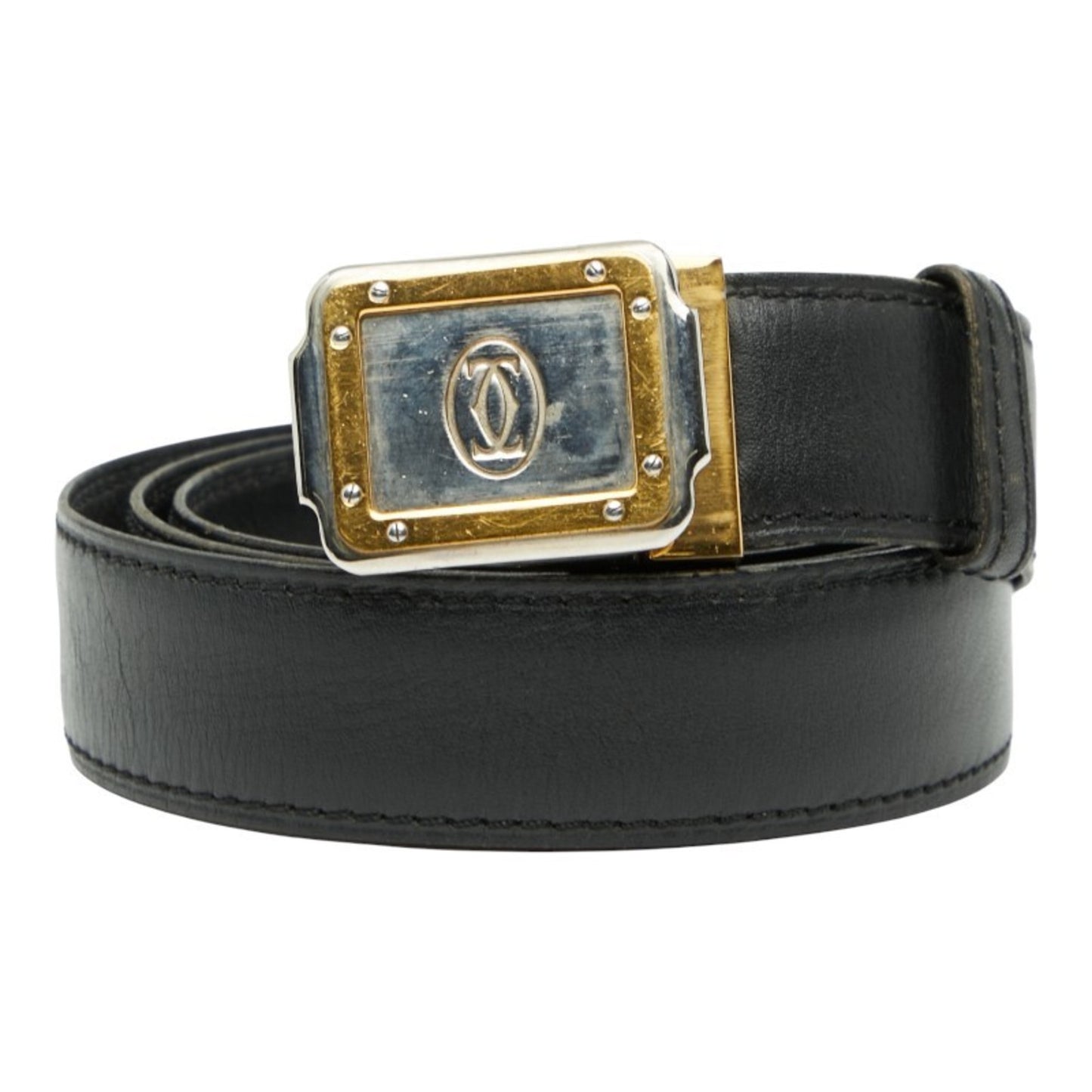 Cartier Santos Belt Black Leather