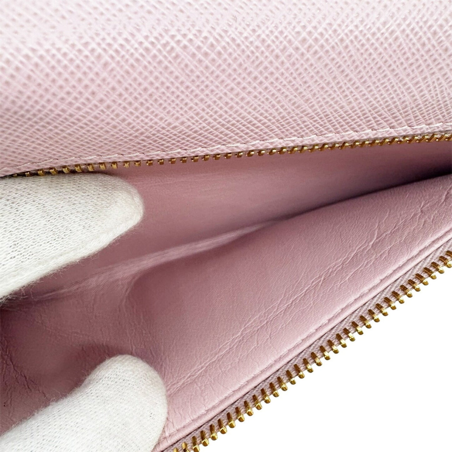 Prada Saffiano Pink Long Wallet For Women