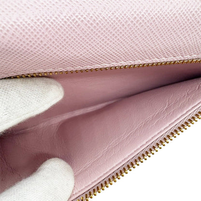 Prada Saffiano Pink Long Wallet For Women