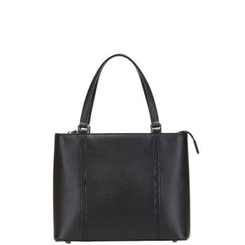 Burberry Nova Check Logo Handbag In Black Leather