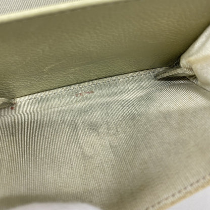 Chanel Matelasse Business Card Case In Beige Caviar Leather