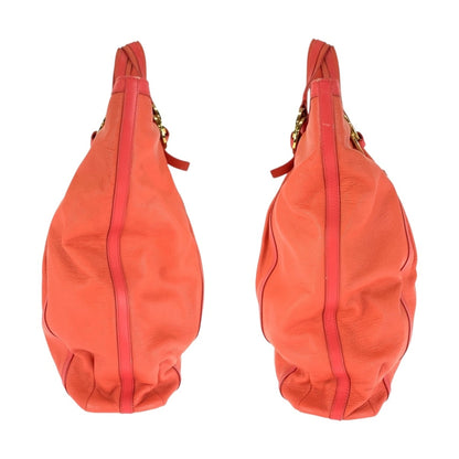 Bvlgari Chandra Pink Gold Hardware Leather Tote Bag