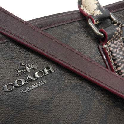 Like New Coach Signature Bag F38380 Handbag/Shoulder Bag In Brown
