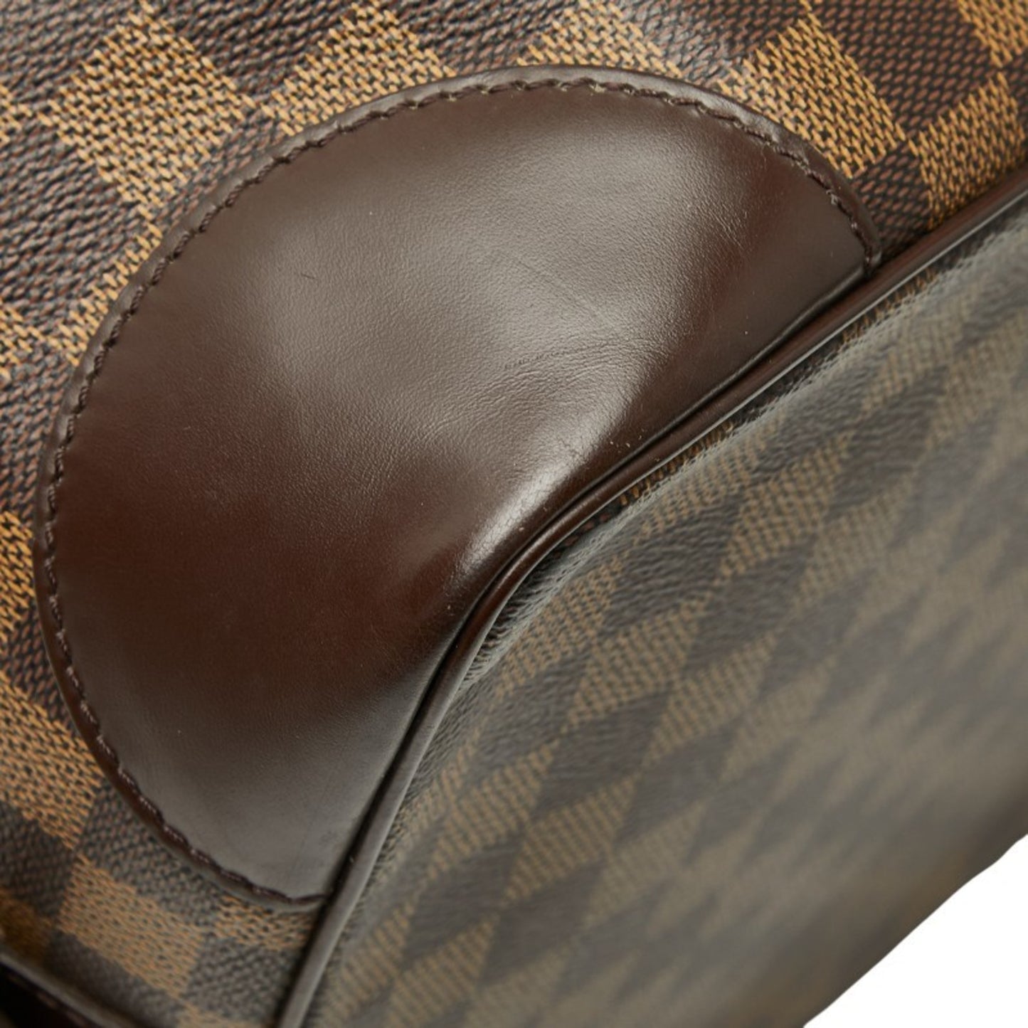 Louis Vuitton Damier Vase Lav Boston Bag N41537 Brown Leather