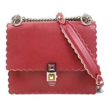 Fendi Canai Mini Shoulder Bag In Red Leather