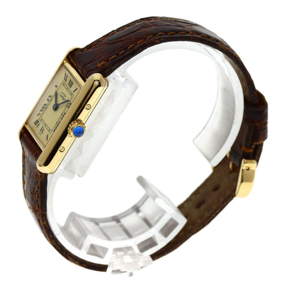 Cartier Must Tank Sm Watch W1003154 Silver/Leather