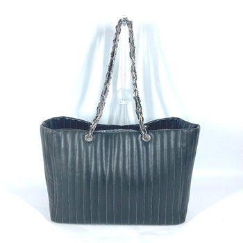 Chanel Mademoiselle W-Chain Shoulder Bag Tote Leather