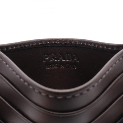 Prada Business Card Holder/Card Case Leather Nylon