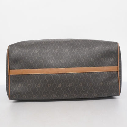 Christian Dior Boston Bag Honeycomb Gray Brown