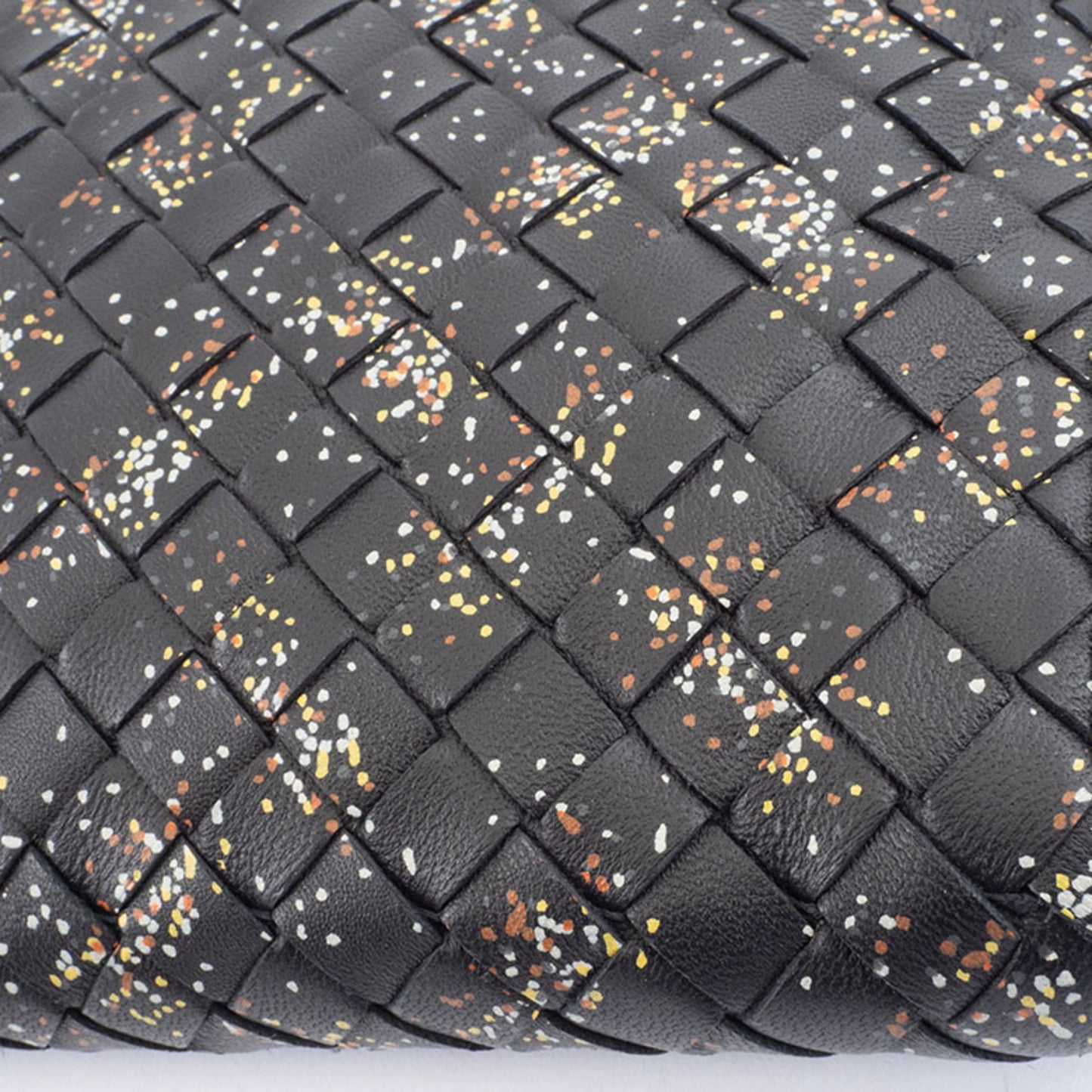 Bottega Veneta Intrecciato Micro Dot Clutch Bag 406021 Black