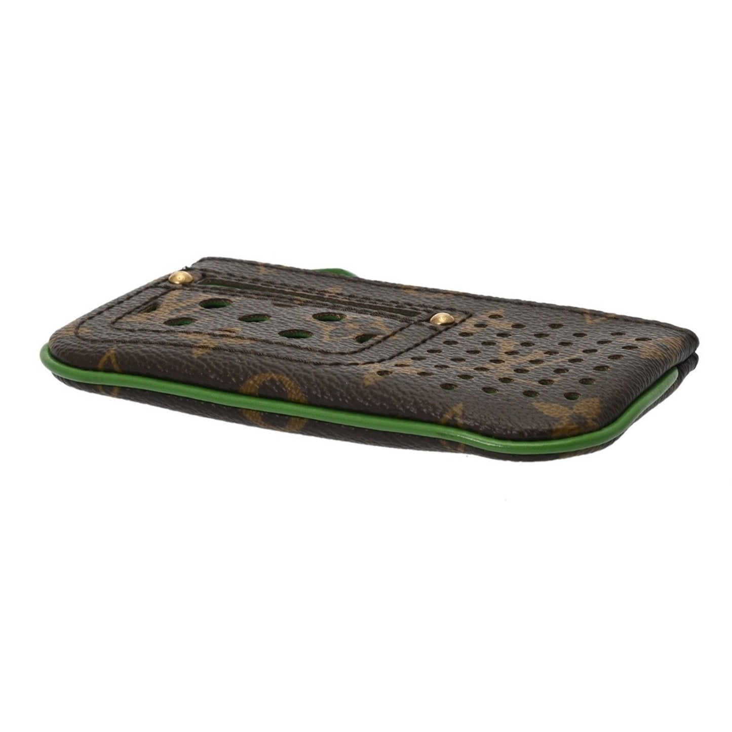 Louis Vuitton Monogram Perforated Pochette Cle Vert M95186