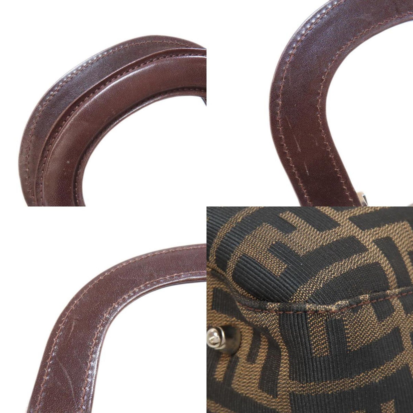 Fendi Zucca Pattern Handbag Canvas