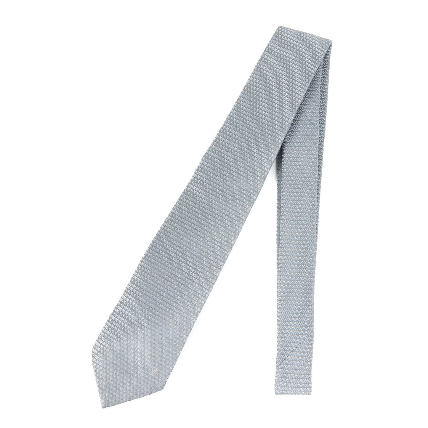Louis Vuitton Louis Vuitton V Monogram Silk Cravate Tie M78568 Light Blue