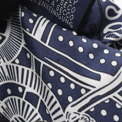 Hermes Herms Twilly Eperon D'Or Bandana Silk Scarf For Women In Navy