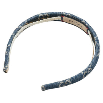 Gucci Eco Washed Denim Headband 652835 Indigo Blue Canvas