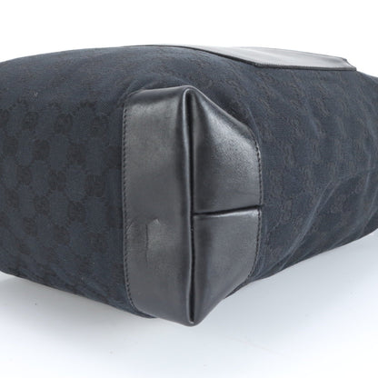Gucci Gg Canvas Leather Tote Bag Shoulder 019 0401 Black