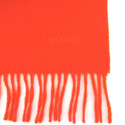 Hermes 100% Cashmere Fringe Stole/Scarf Shawl Orange