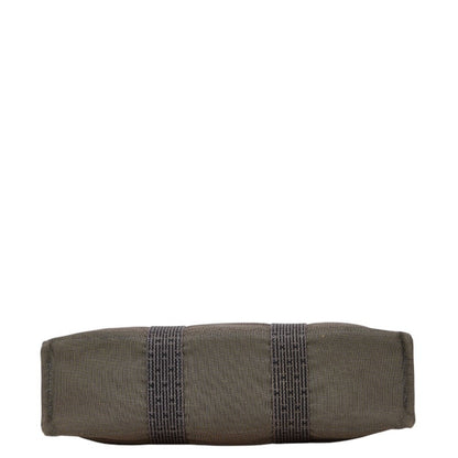 Hermes Air Line Mm Tote Bag Gray Canvas