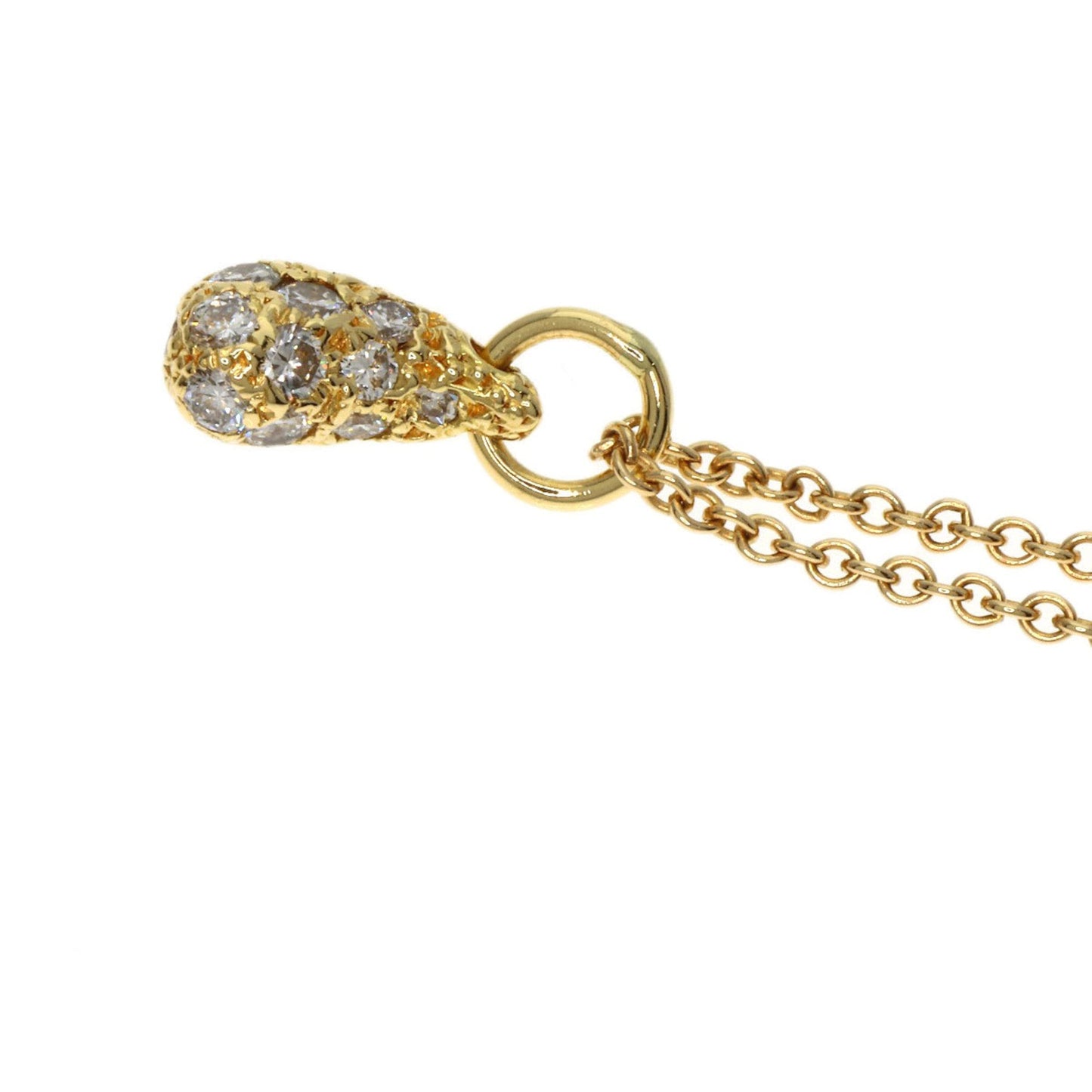Tiffany Teardrop Diamond Necklace In 18K Yellow Gold